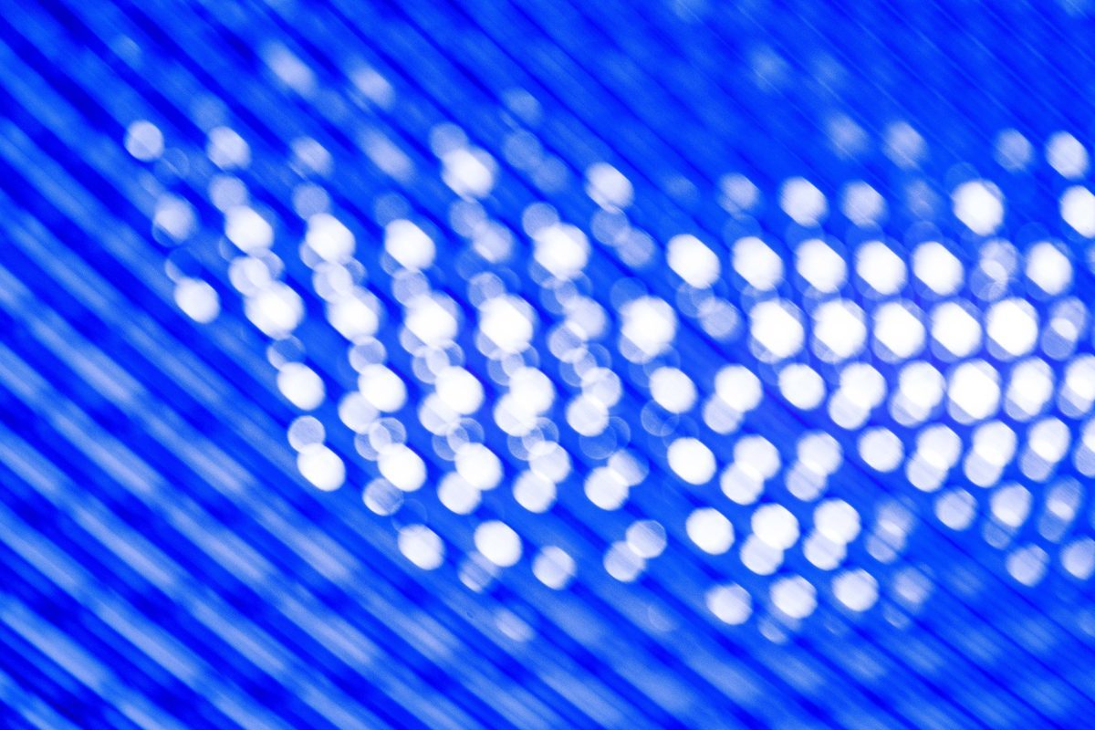 Soft, defocused blue light detail